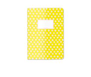Notesbog A5 størrelse gul med prikker fra Krima & Isa - Tinashjem